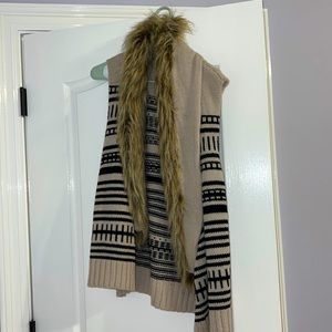Sleeveless Faux Fur Sweater